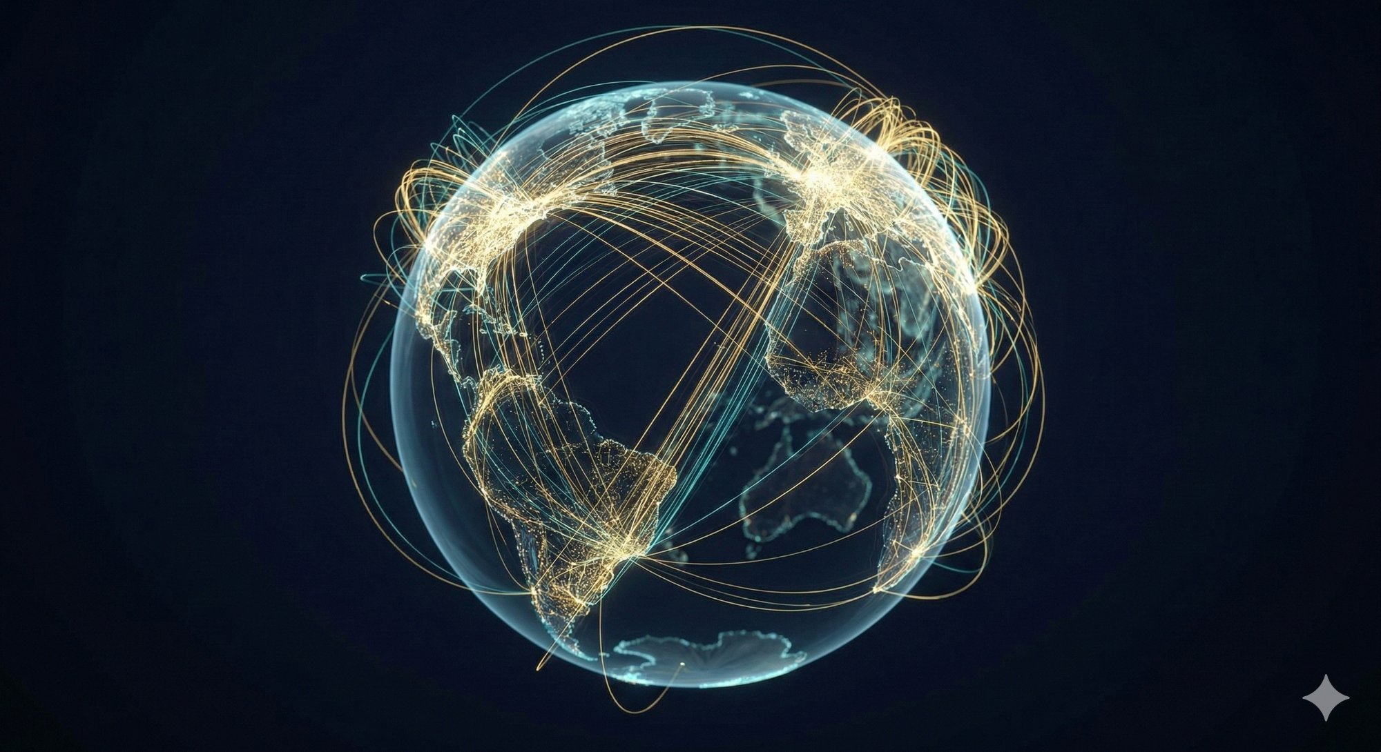 Migration arcs connecting families across the globe