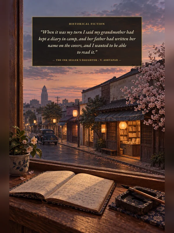 Back cover of The Ink Seller's Daughter